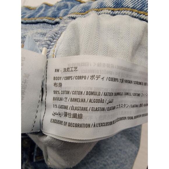 Abercrombie & Fitch Jeans Womens 34 Dad Straight High Rise Stretch Button Fly - Picture 5 of 8